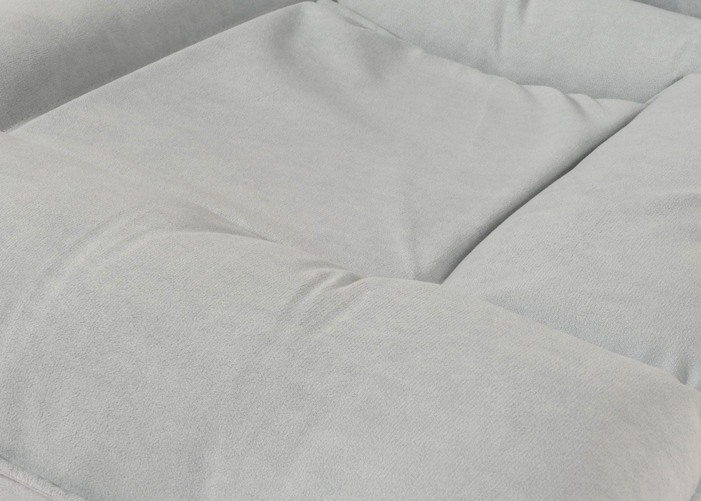 Cosmo Casa - Vloerstoel - Inklapbaar met 6 Relaxposities - Fluwelen Frame - Lichtgrijs