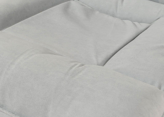 Cosmo Casa - Vloerstoel - Inklapbaar met 6 Relaxposities - Fluwelen Frame - Lichtgrijs