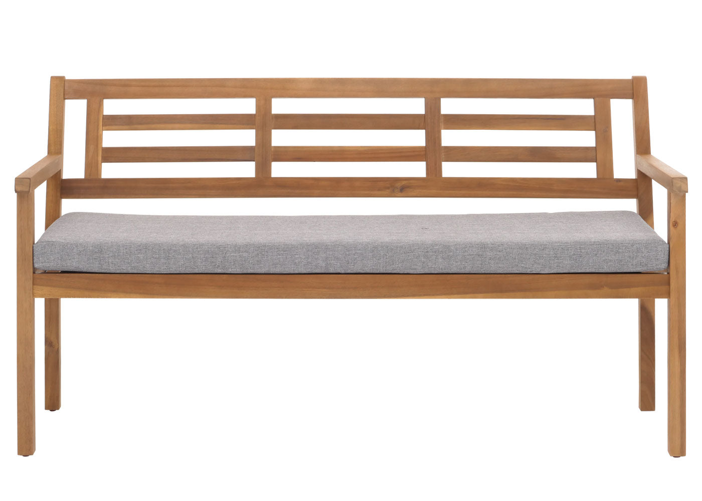 Cosmo Casa - Tuinbank - Parkbank - Houten Bank - Massief Acaciahout - Grijs Kussen