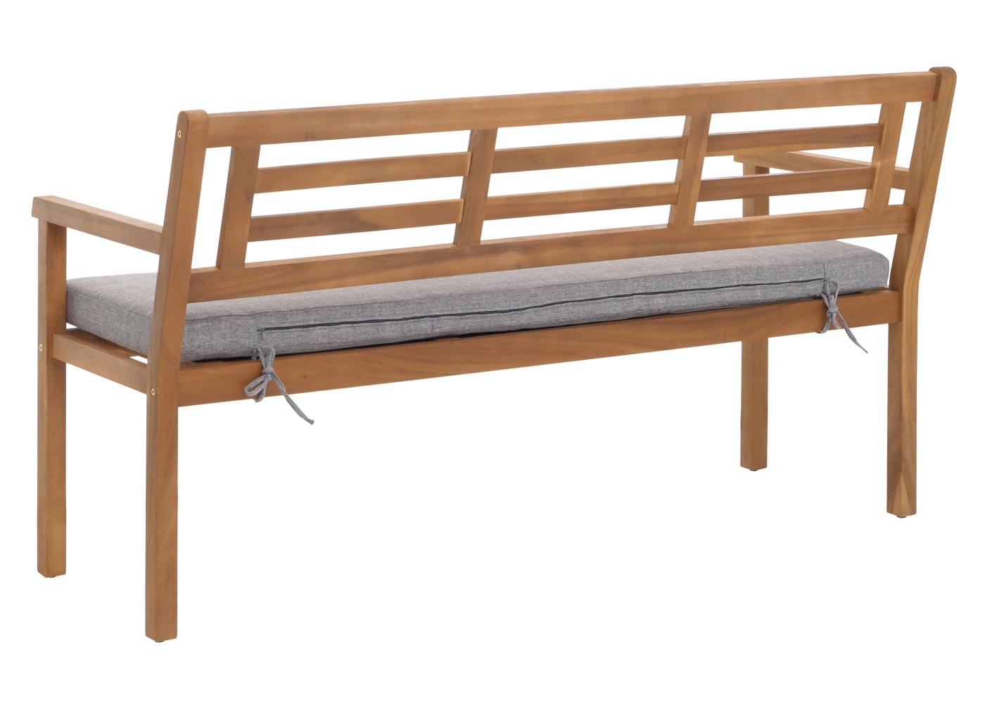 Cosmo Casa - Tuinbank - Parkbank - Houten Bank - Massief Acaciahout - Grijs Kussen