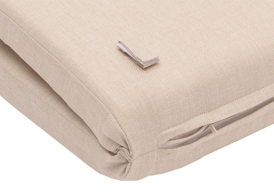 Cosmo Casa - Ligstoel - Tuinstoel - Relaxstoel - Massief Acaciahout - Gecertificeerd - Crème Beige Kussen