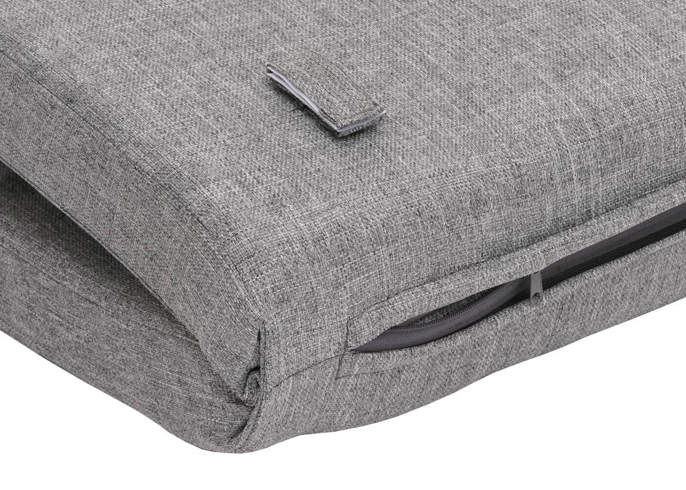 Cosmo Casa - Ligstoel - Tuinstoel - Relaxstoel - Massief Acaciahout - Gecertificeerd - Grijs Kussen