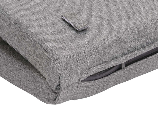 Cosmo Casa - Ligstoel - Tuinstoel - Relaxstoel - Massief Acaciahout - Gecertificeerd - Grijs Kussen