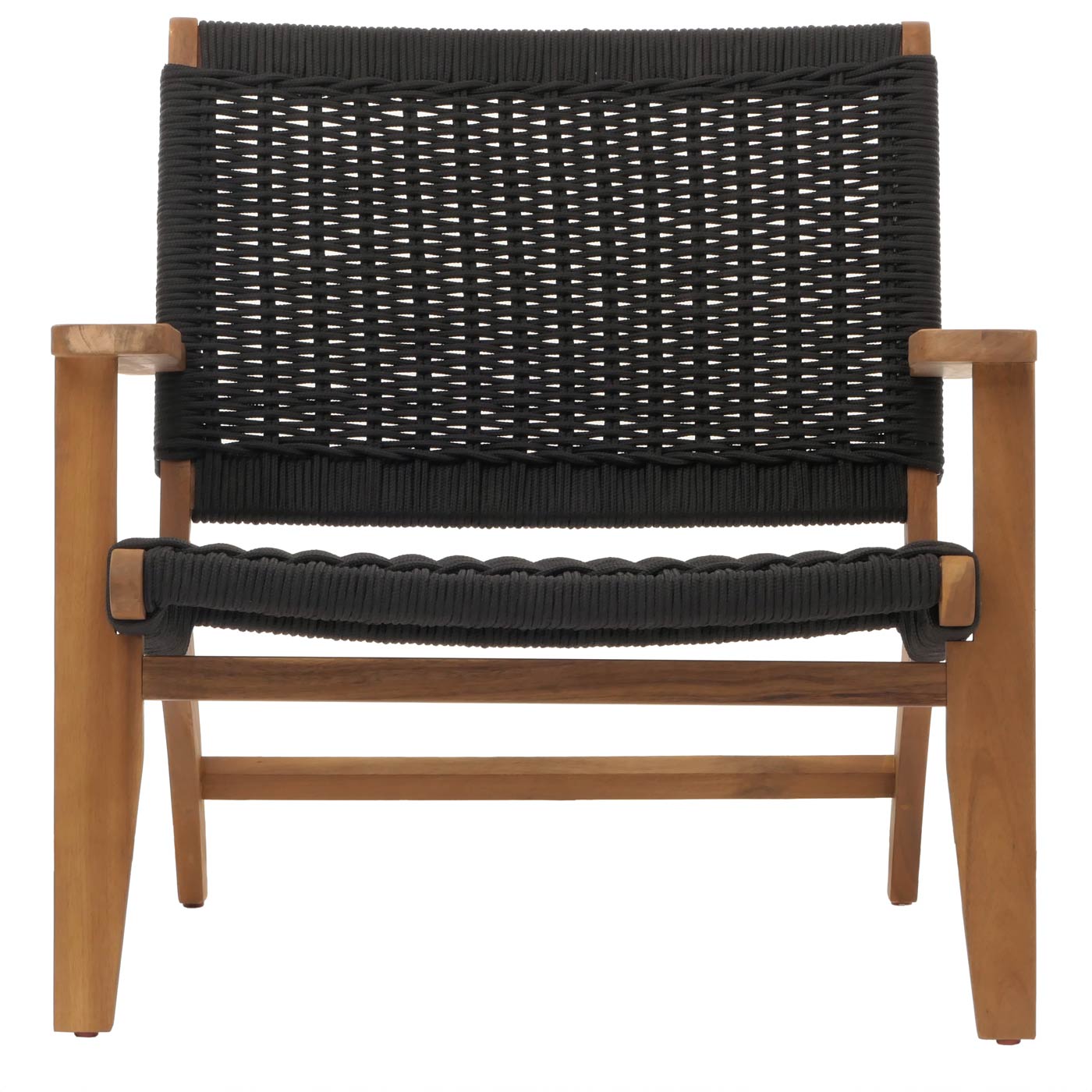 Cosmo Casa - Lounge Tuinset - Balkonset - Zitgroep - Fauteuil - Touwgaas - Touwhout - Acacia - Zwart