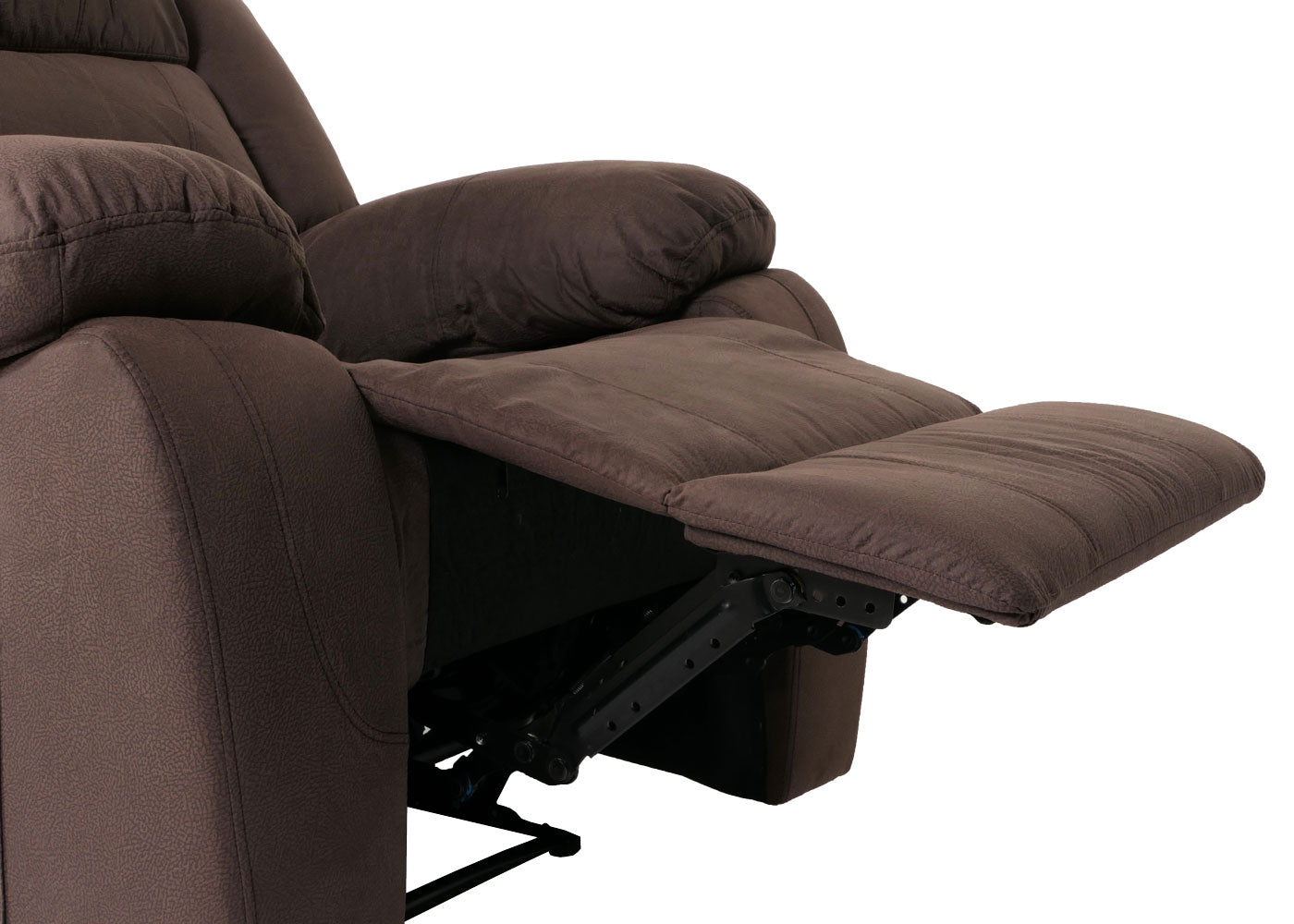 Cosmo Casa - Tv-Stoel - XXL Relaxstoel - Nosag Vering - Suede Look - Stoftextiel - Tot 200 kg - Bruin