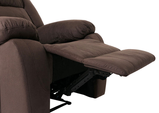 Cosmo Casa - Tv-Stoel - XXL Relaxstoel - Nosag Vering - Suede Look - Stoftextiel - Tot 200 kg - Bruin