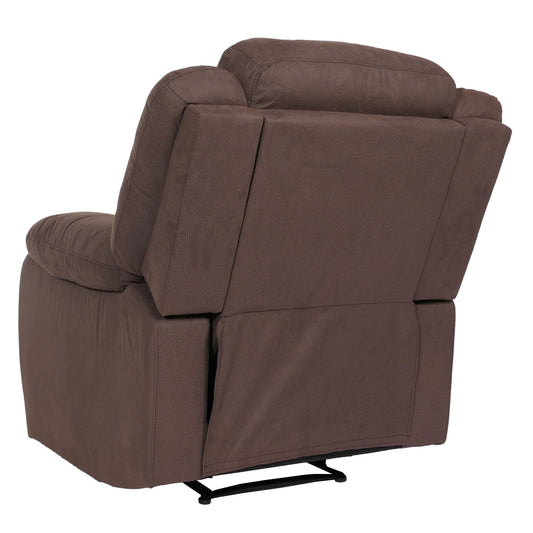 Cosmo Casa - Tv-Stoel - XXL Relaxstoel - Nosag Vering - Suede Look - Stoftextiel - Tot 200 kg - Bruin