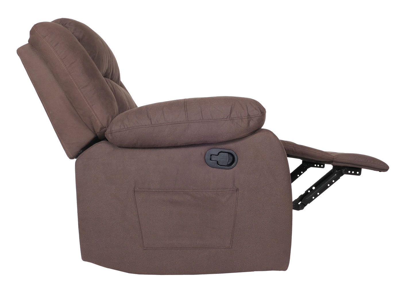 Cosmo Casa - Tv-Stoel - XXL Relaxstoel - Nosag Vering - Suede Look - Stoftextiel - Tot 200 kg - Bruin