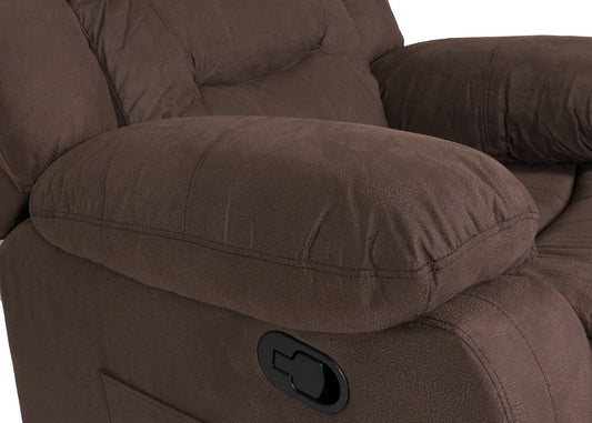 Cosmo Casa - Tv-Stoel - XXL Relaxstoel - Nosag Vering - Suede Look - Stoftextiel - Tot 200 kg - Bruin