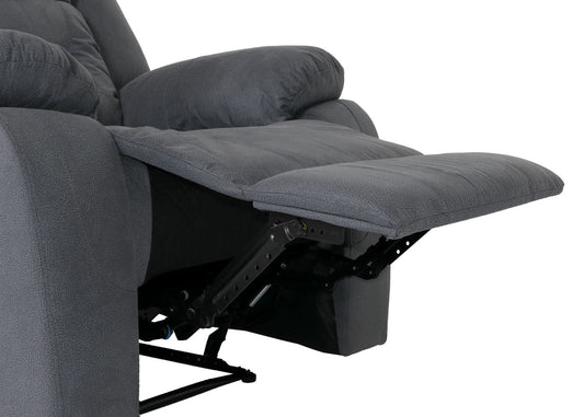 Cosmo Casa - Tv-Stoel - XXL Relaxstoel - Nosag Vering - Suede Look - Stoftextiel - Tot 200 kg - Grijsblauw