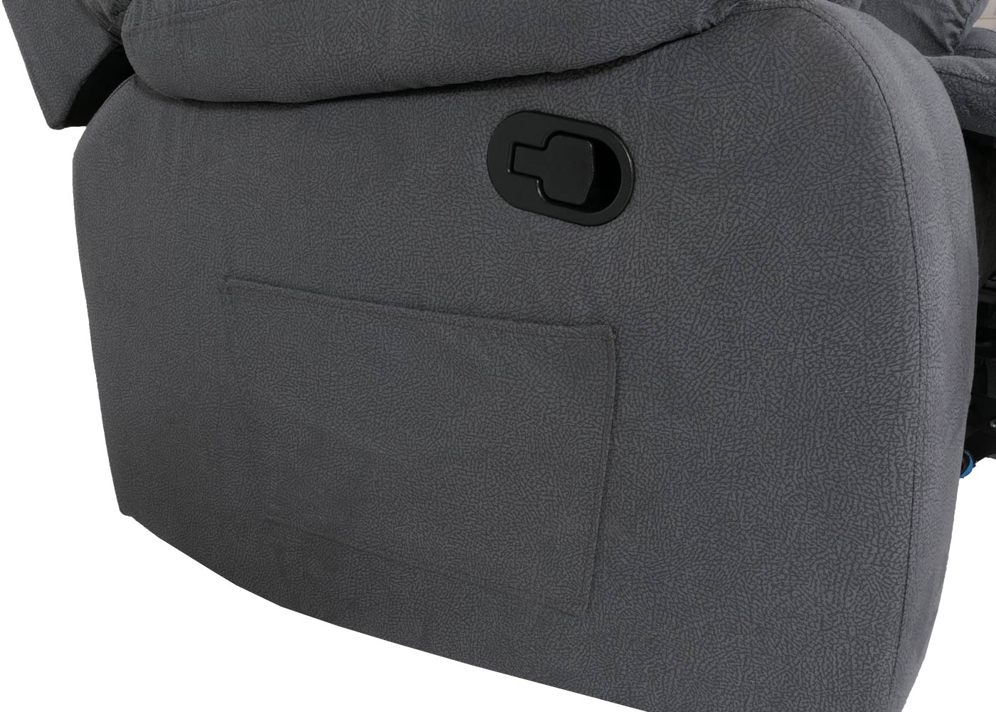 Cosmo Casa - Tv-Stoel - XXL Relaxstoel - Nosag Vering - Suede Look - Stoftextiel - Tot 200 kg - Grijsblauw