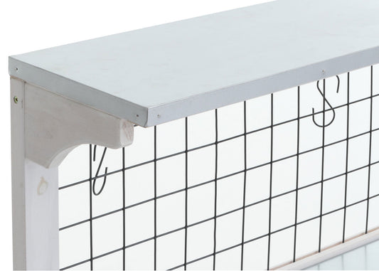 Cosmo Casa - Plantentafel - Tuinmanstafel - Bloementafel - Plantenplank - FSC-gecertificeerd Hout - Gegalvaniseerde Plaat - 117x102x56cm - Wit