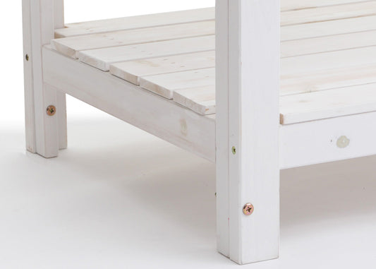 Cosmo Casa - Plantentafel - Tuinmanstafel - Bloementafel - Plantenplank - FSC-gecertificeerd Hout - Gegalvaniseerde Plaat - 117x102x56cm - Wit