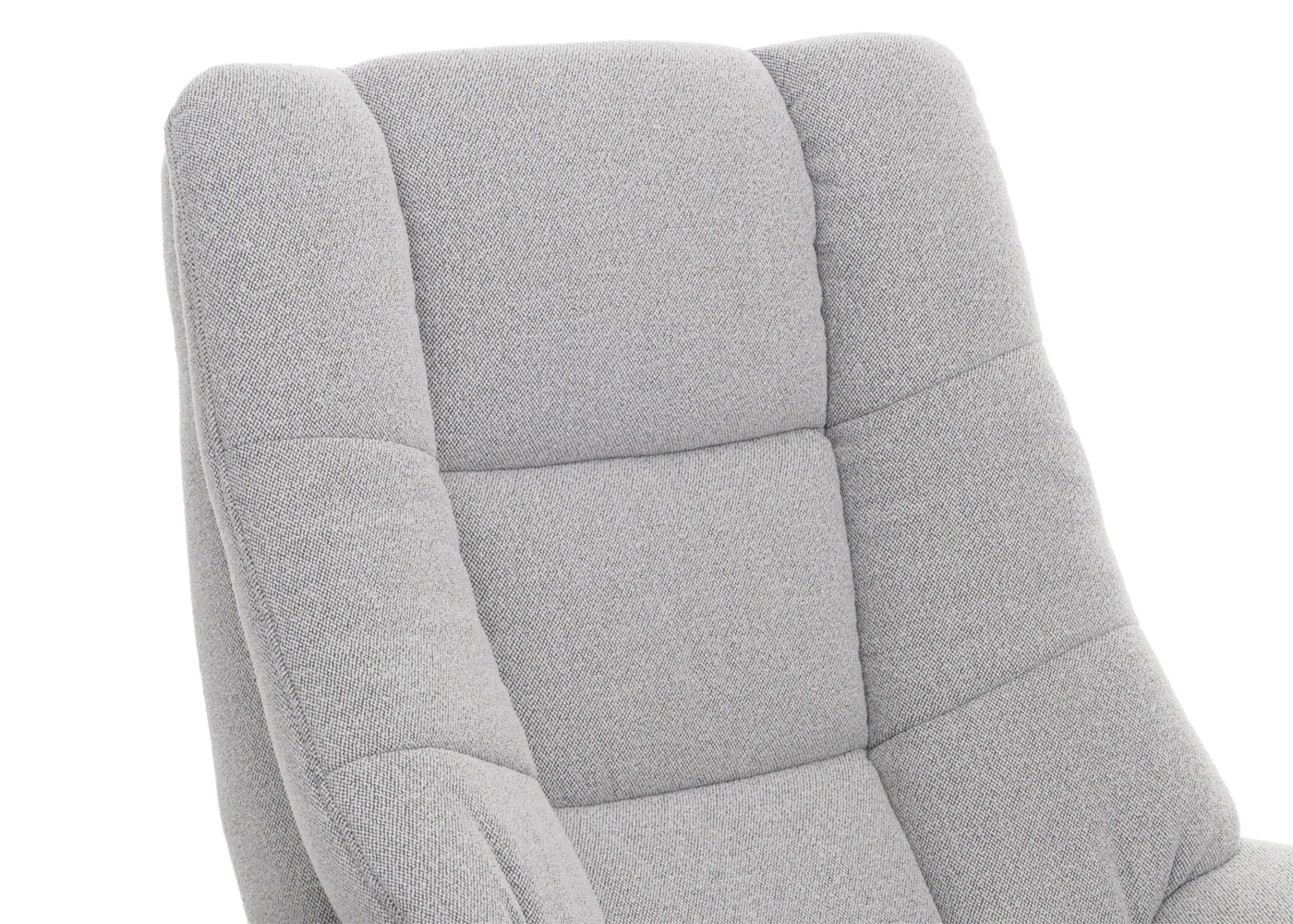 Cosmo Casa - Relaxstoel Kruk - TV Stoel - Ligstoel - Boucléhout Stof - Grijs