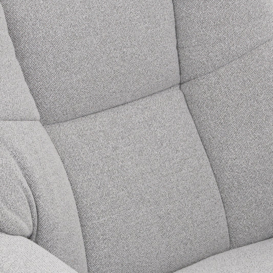 Cosmo Casa - Relaxstoel Kruk - TV Stoel - Ligstoel - Boucléhout Stof - Grijs