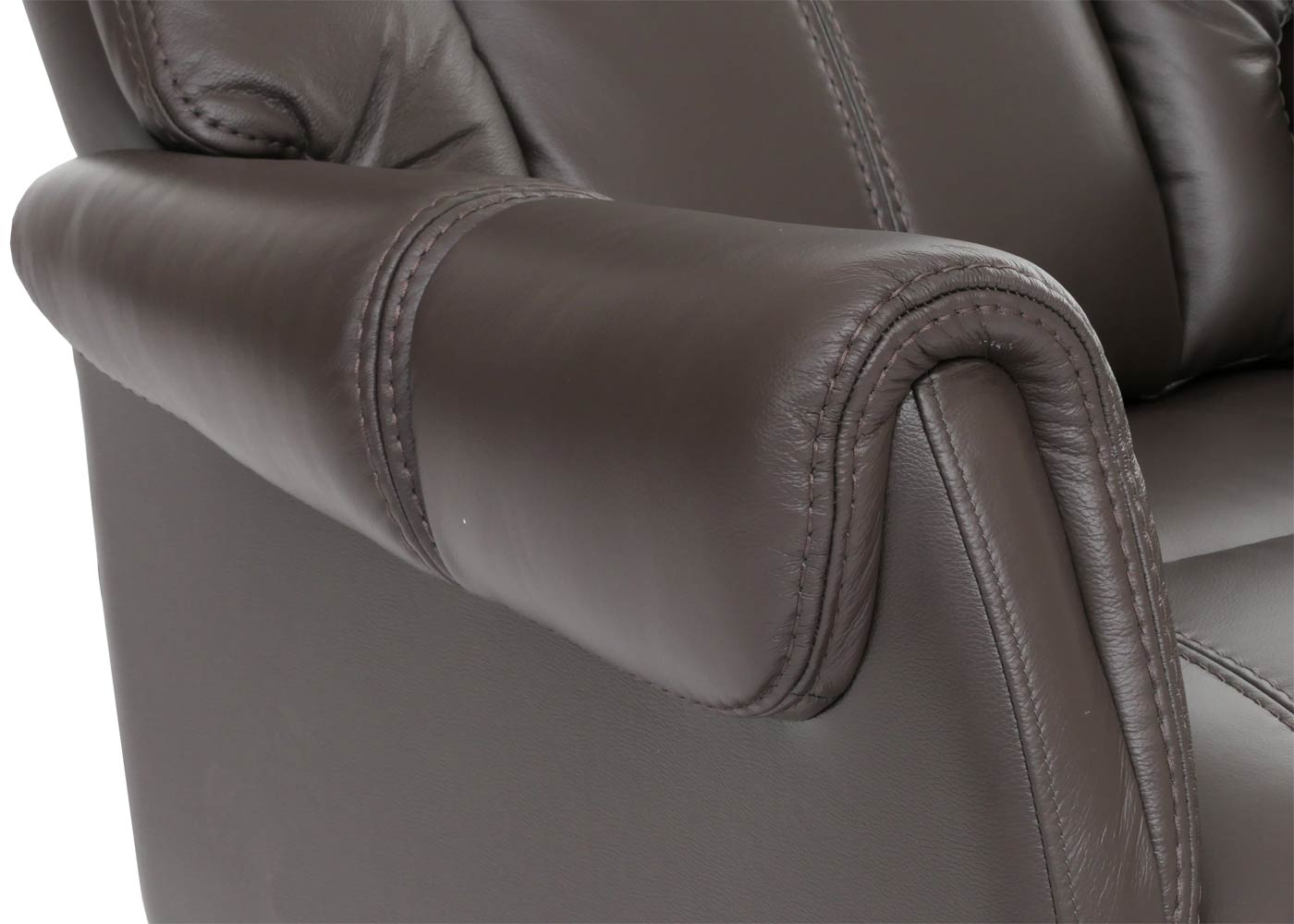 Cosmo Casa - Relaxstoel Opstahulp - TV Stoel - Fauteuil - Voetsteun - Hout - Leer - Bruin - Natuurlijk Hout