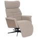 Cosmo Casa - Relaxfauteuil - TV Stoel - Fauteuil - Voetsteun - Draaibaar - Boucléhout Stof - Bruin - Hout Walnootlook