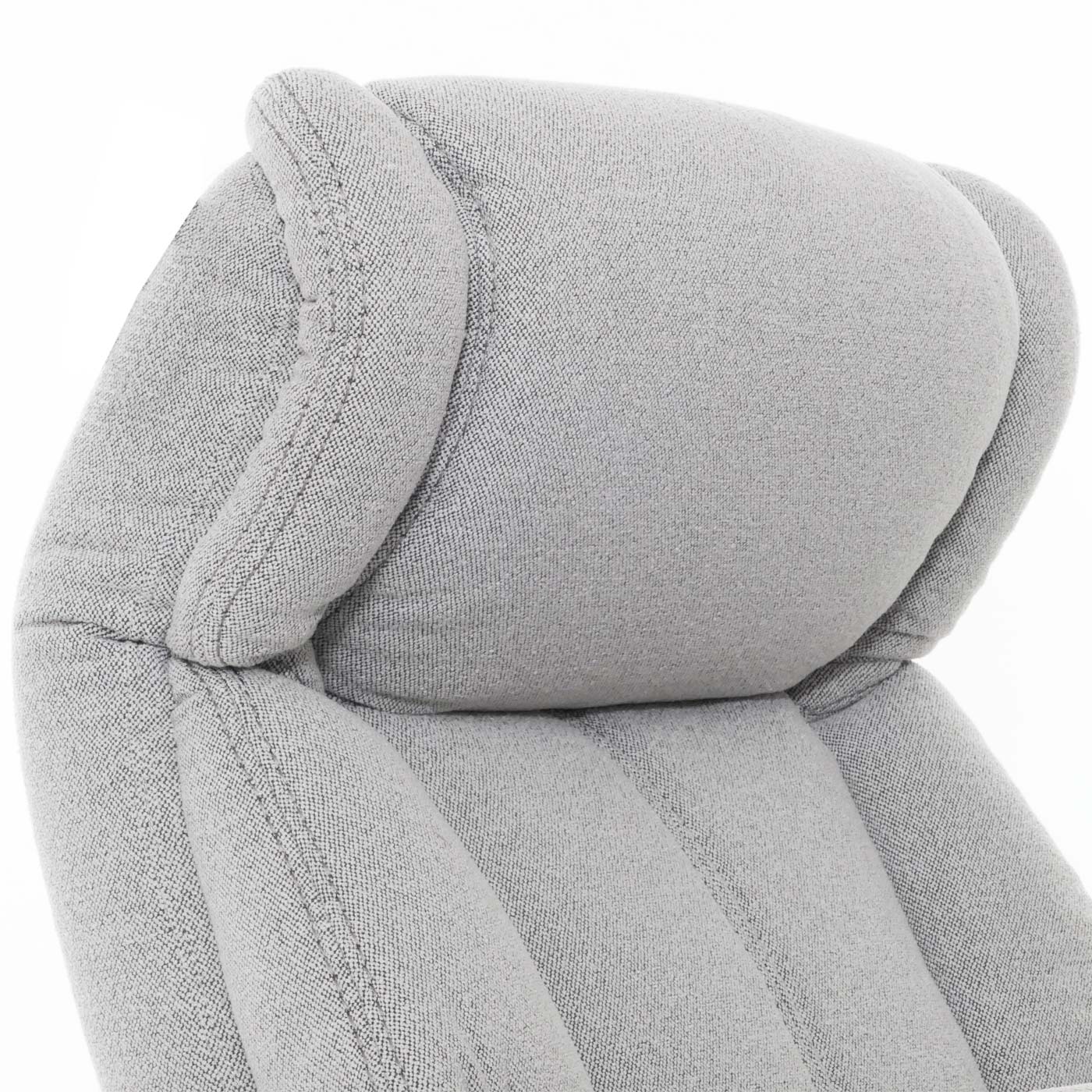 Cosmo Casa - Relaxstoel Opstahulp - TV Stoel - Fauteuil - Voetsteun - Boucléhout Stof - Grijs - Natuurlijk Hout