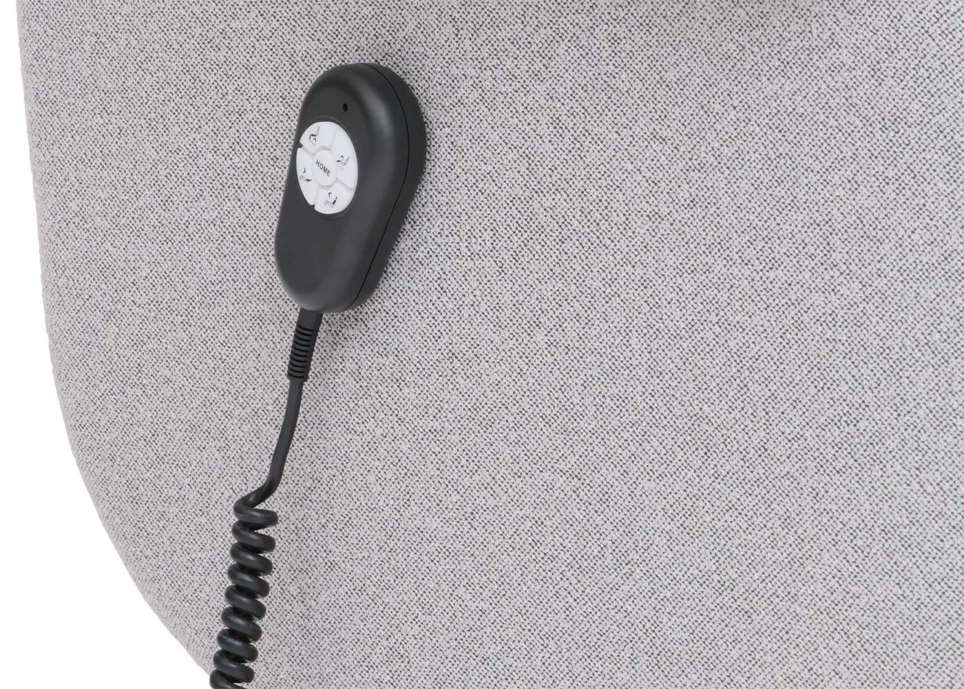 Cosmo Casa - Relaxstoel Opstahulp - TV Stoel - Fauteuil - Voetsteun - Boucléhout Stof - Grijs - Natuurlijk Hout