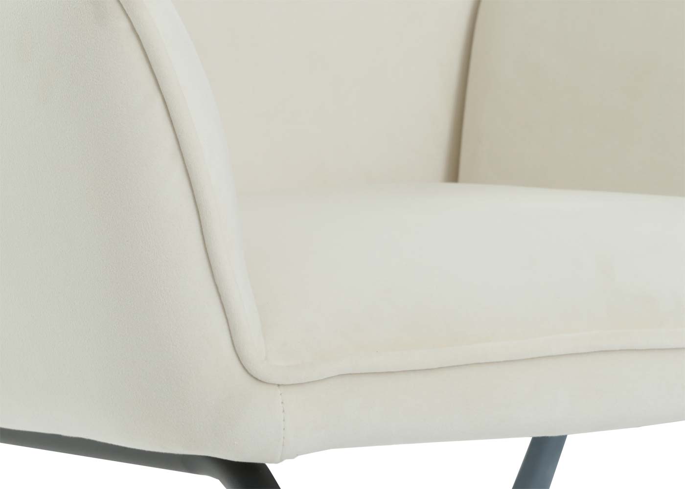 Cosmo Casa - Sledestoel - Eetkamerstoel - Keukenstoel - Textiel - Crème-Beige