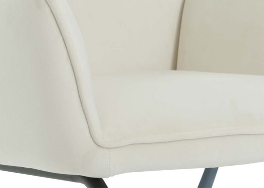 Cosmo Casa - Sledestoel - Eetkamerstoel - Keukenstoel - Textiel - Crème-Beige