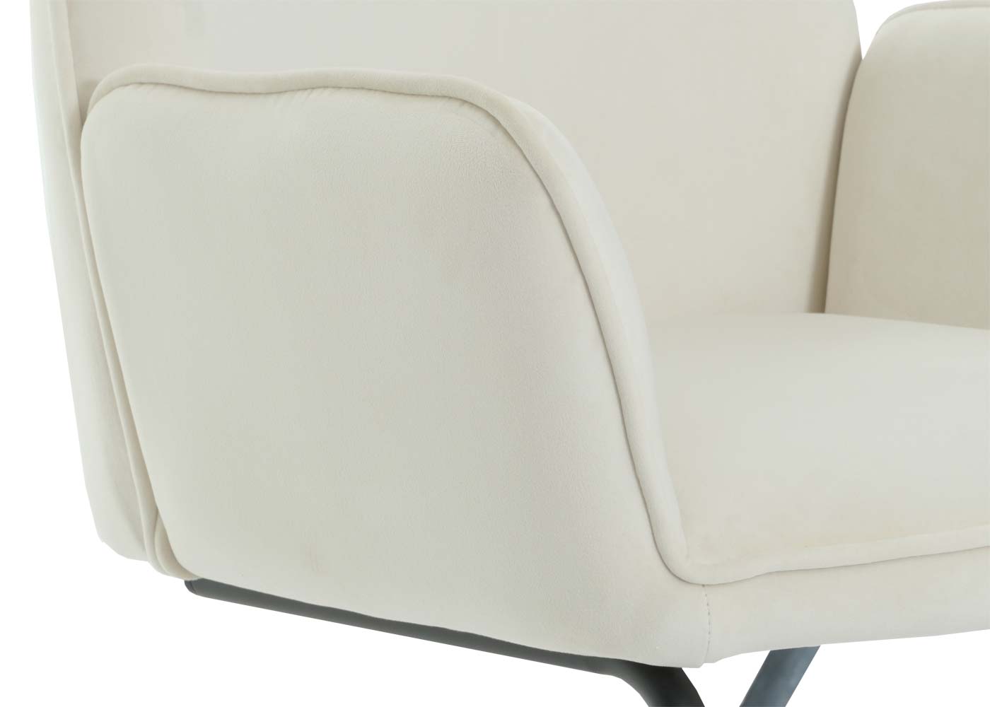 Cosmo Casa - Sledestoel - Eetkamerstoel - Keukenstoel - Textiel - Crème-Beige