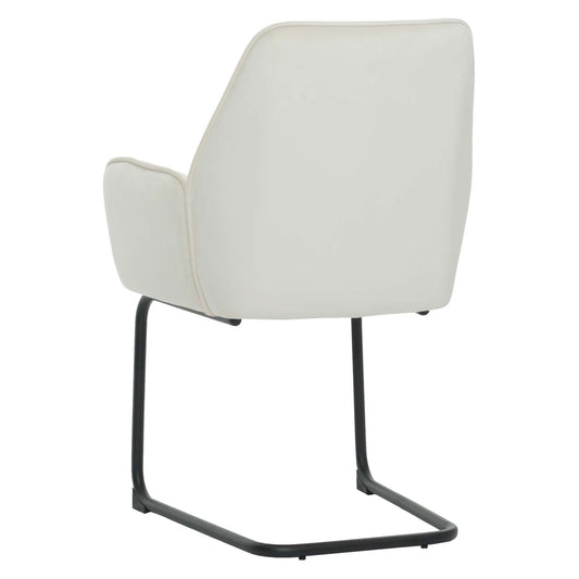 Cosmo Casa - Sledestoel - Eetkamerstoel - Keukenstoel - Textiel - Crème-Beige