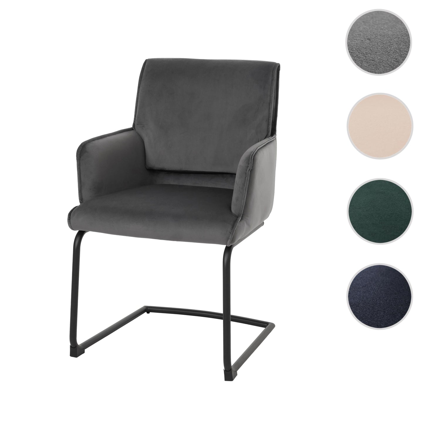 Cosmo Casa - Sledestoel - Textiel - Donkergrijs