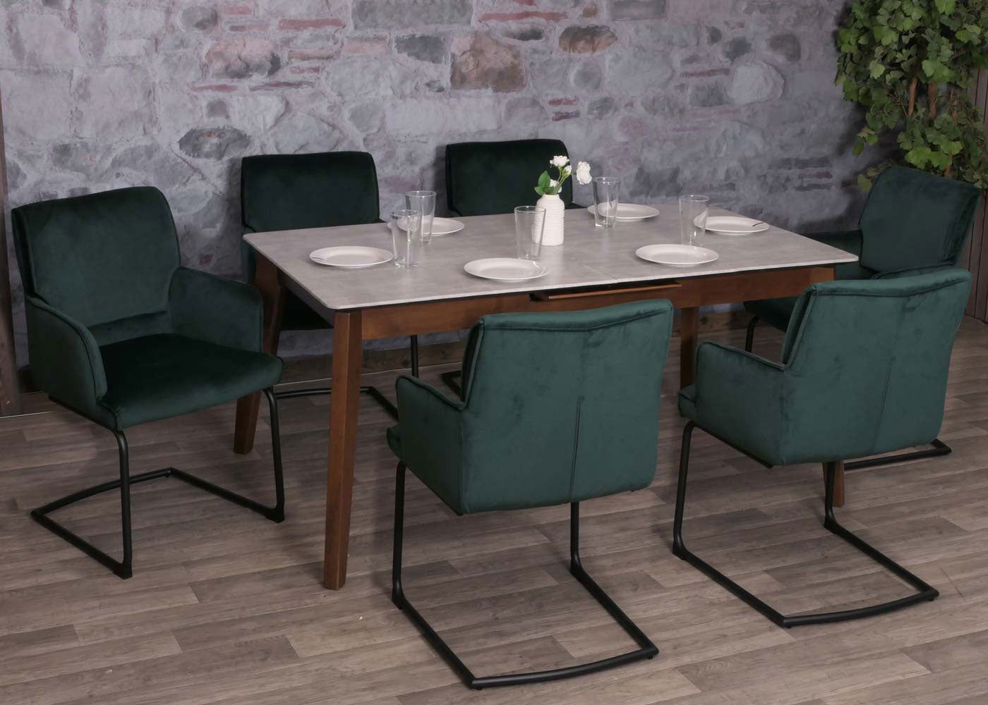 Cosmo Casa - Sledestoel - Textiel - Groen