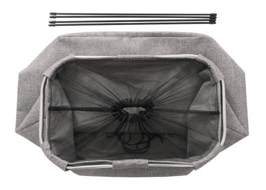 Cosmo Casa - Wasverzamelaar - Wasbox met Net en 1 Vak - Textiel - Grijs