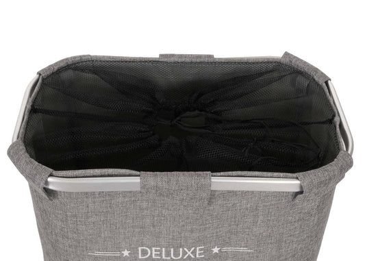 Cosmo Casa - Wasverzamelaar - Wasbox met Net en 1 Vak - Textiel - Grijs