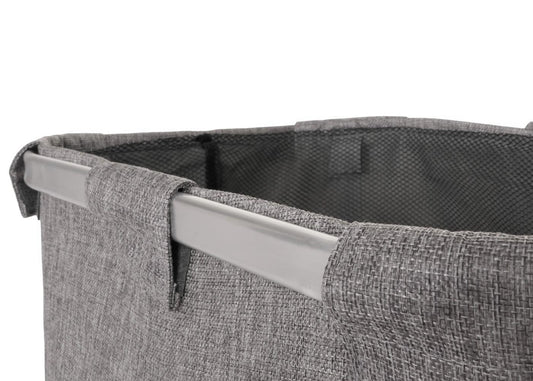 Cosmo Casa - Wasverzamelaar - Wasbox met Net en 1 Vak - Textiel - Grijs