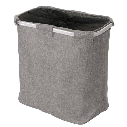 Cosmo Casa - Wasverzamelaar - Wasbox met Net en 1 Vak - Textiel - Grijs