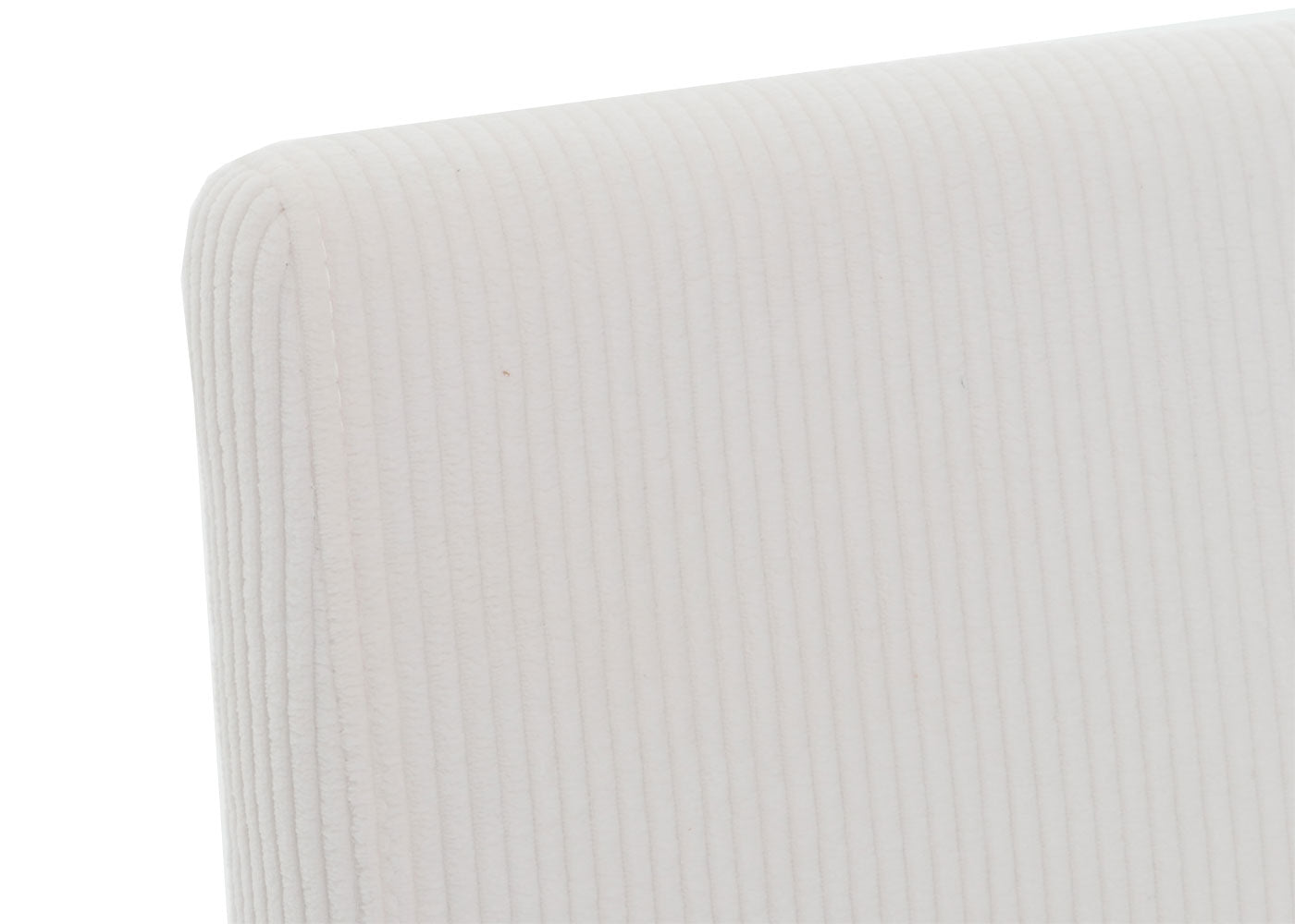 Cosmo Casa - Set van 2 Littau Eetkamerstoelen - Keukenstoelen met Hoge Rugleuning - Koordhout Stof - Crème - Donkere Poten