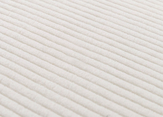 Cosmo Casa - Set van 2 Littau Eetkamerstoelen - Keukenstoelen met Hoge Rugleuning - Koordhout Stof - Crème - Donkere Poten