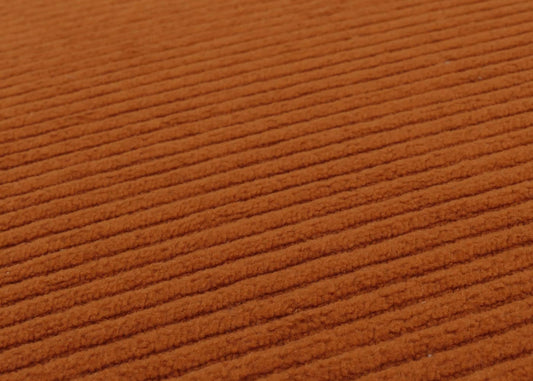 Cosmo Casa - Set van 2 Littau Eetkamerstoelen - Keukenstoelen met Hoge Rugleuning - Ribfluweel Stof - Terracotta - Donkere Poten