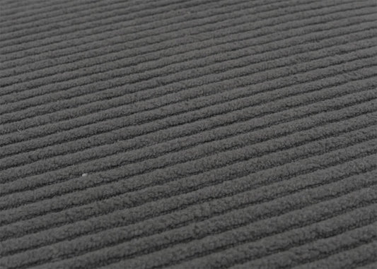 Cosmo Casa - Set van 2 Littau Eetkamerstoelen - Keukenstoelen met Hoge Rugleuning - Koordhout Stof - Donkergrijs - Donkere Poten