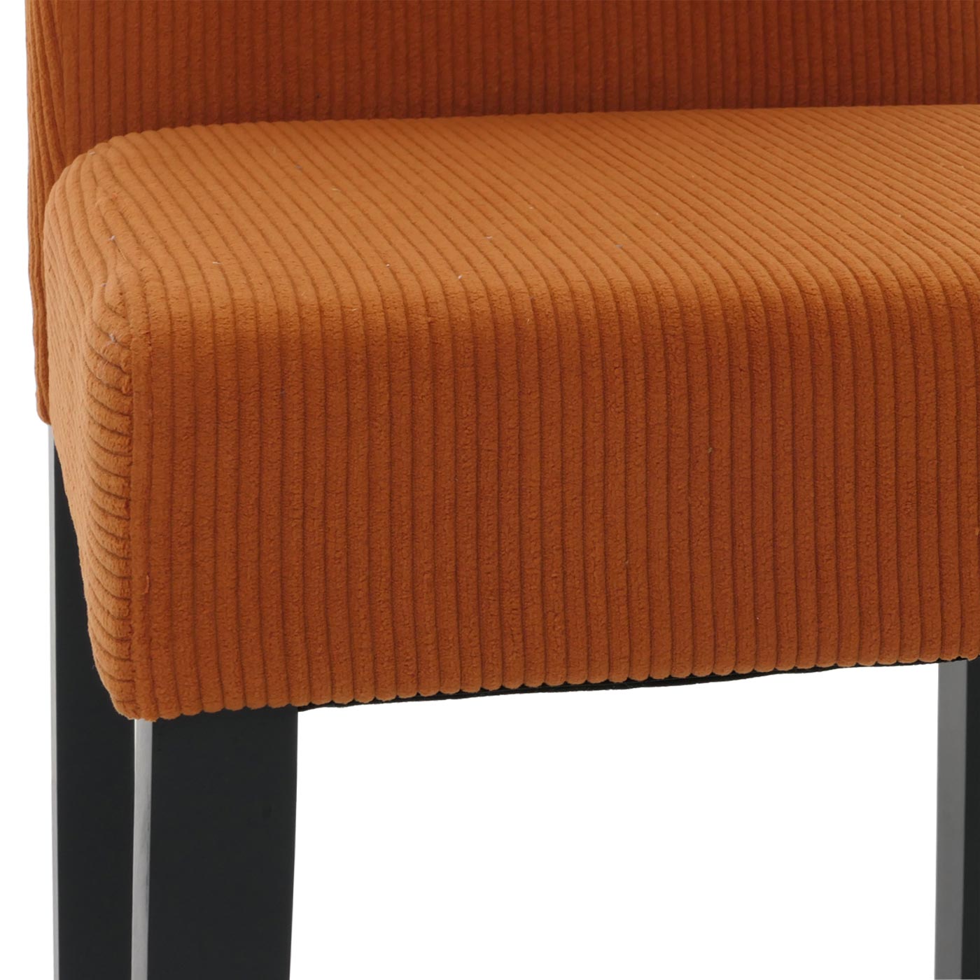 Cosmo Casa - Set van 4 Littau Eetkamerstoelen - Keukenstoelen met Hoge Rugleuning - Koordhout Stof - Terracotta - Donkere Poten