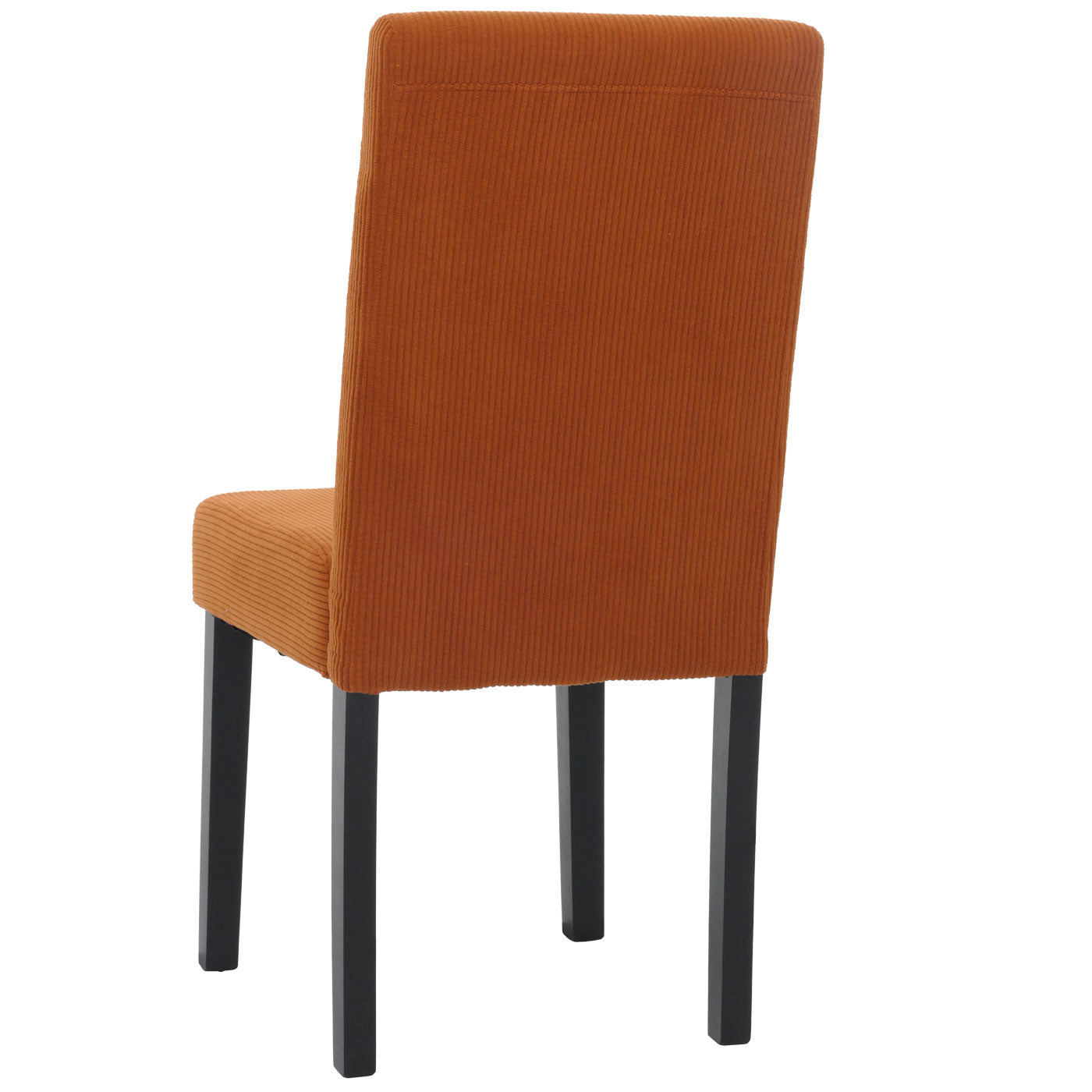 Cosmo Casa - Set van 4 Littau Eetkamerstoelen - Keukenstoelen met Hoge Rugleuning - Koordhout Stof - Terracotta - Donkere Poten