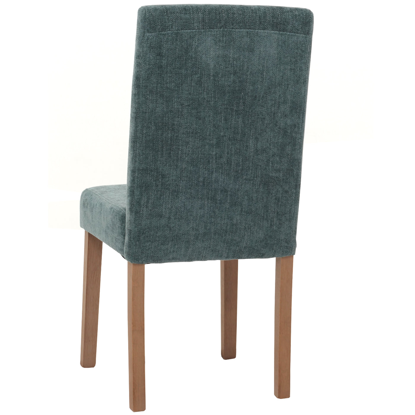 Cosmo Casa - Set van 2 Littau Eetkamerstoelen - Keukenstoelen met Hoge Rugleuning - Chenillehout Stof - Groen - Naturelkleurige Poten