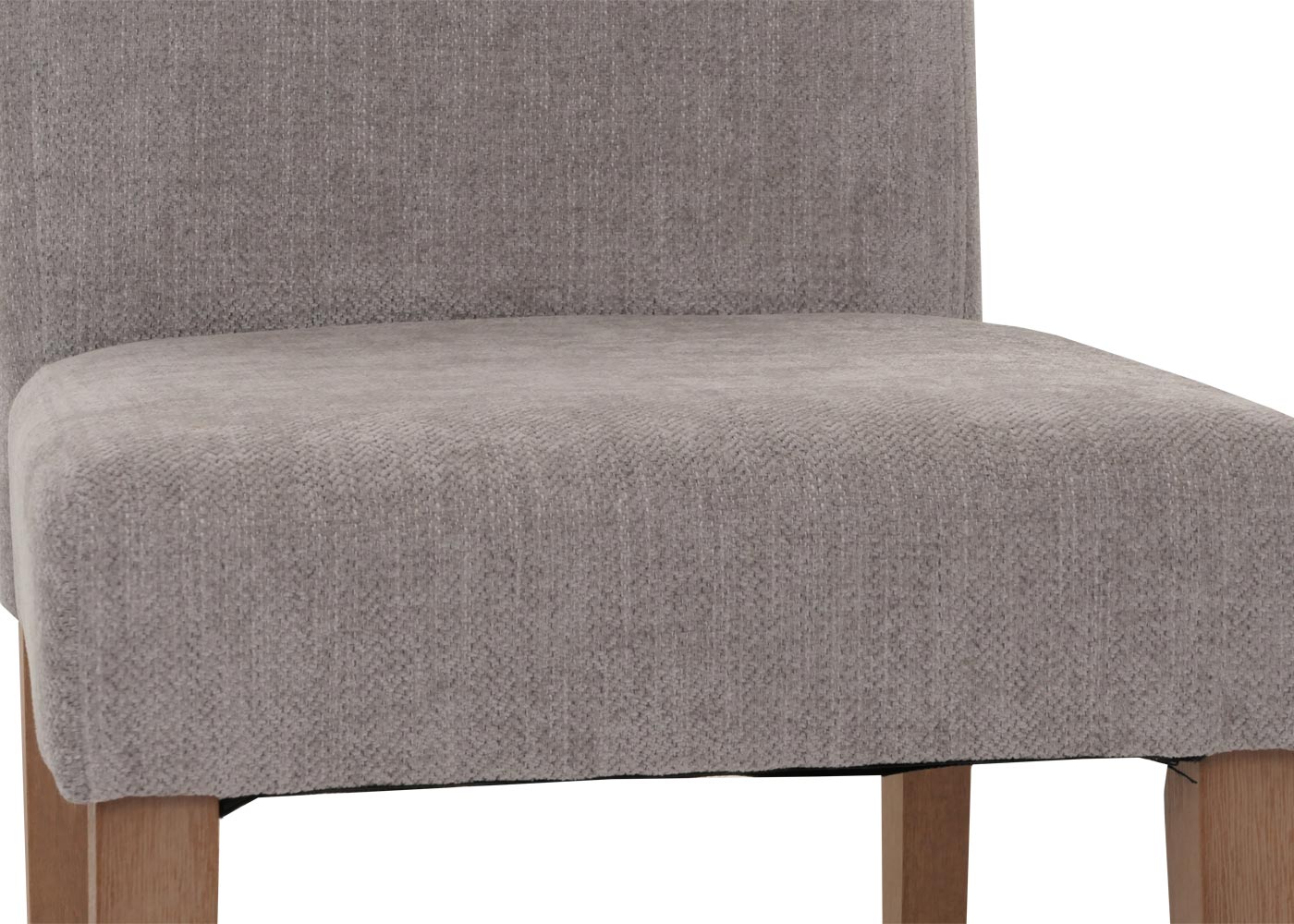 Cosmo Casa - Set van 2 Littau Eetkamerstoelen - Keukenstoelen met Hoge Rugleuning - Chenillehout Stof - Lichtgrijs - Naturelkleurige Poten
