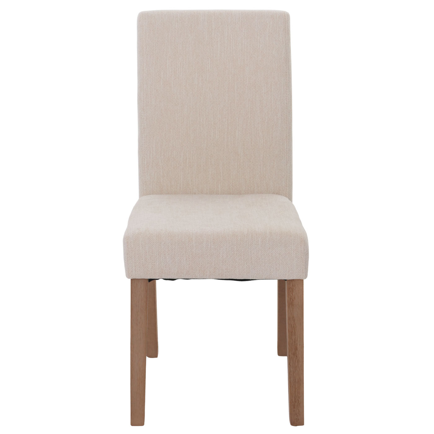 Cosmo Casa - Set van 4 Littau Eetkamerstoelen - Keukenstoelen met Hoge Rugleuning - Chenillehout Stof - Crème - Naturelkleurige Poten