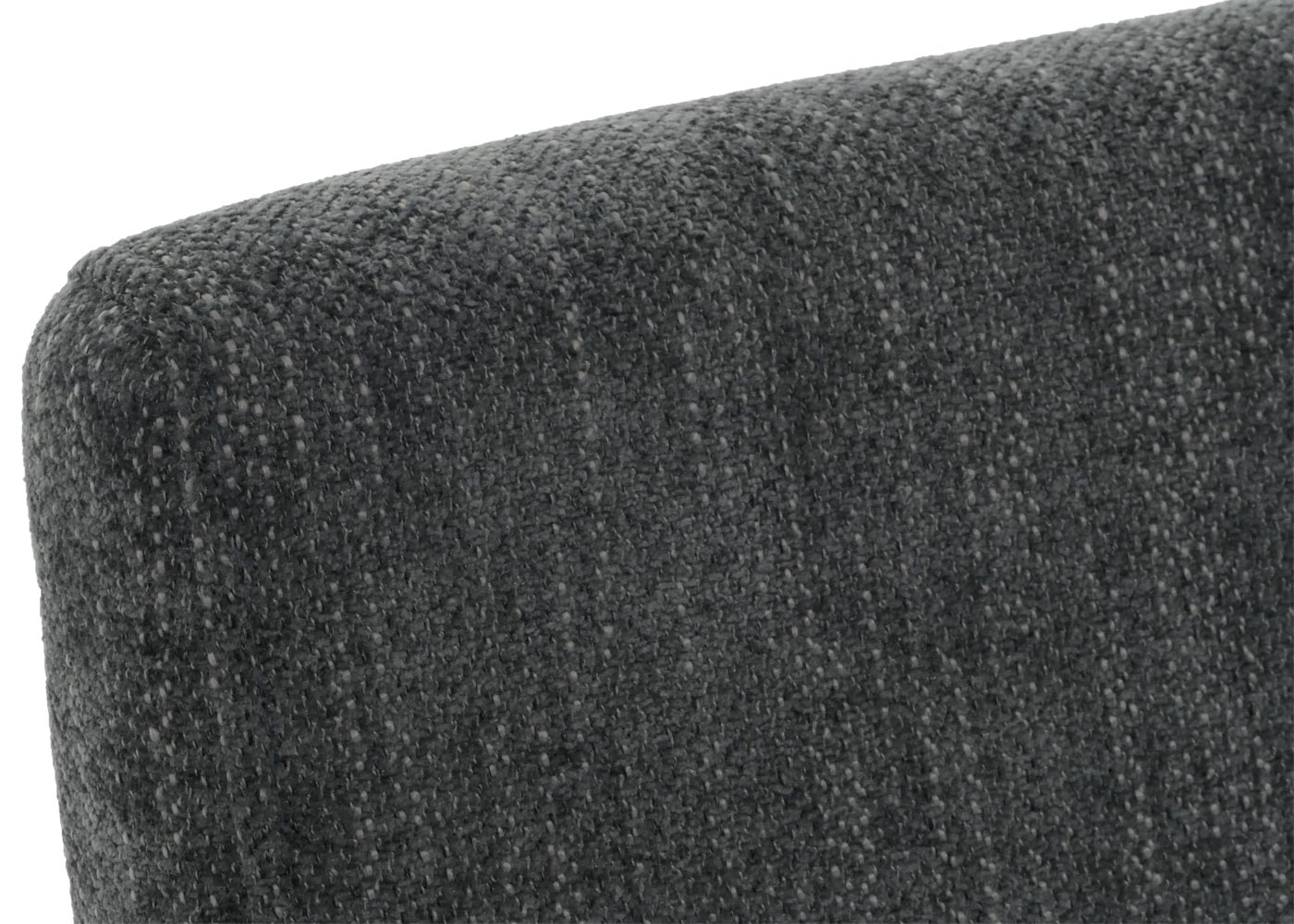 Cosmo Casa - Set van 4 Littau Eetkamerstoelen - Keukenstoelen met Hoge Rugleuning - Chenille Stof - Donkergrijs - Naturelkleurige Poten