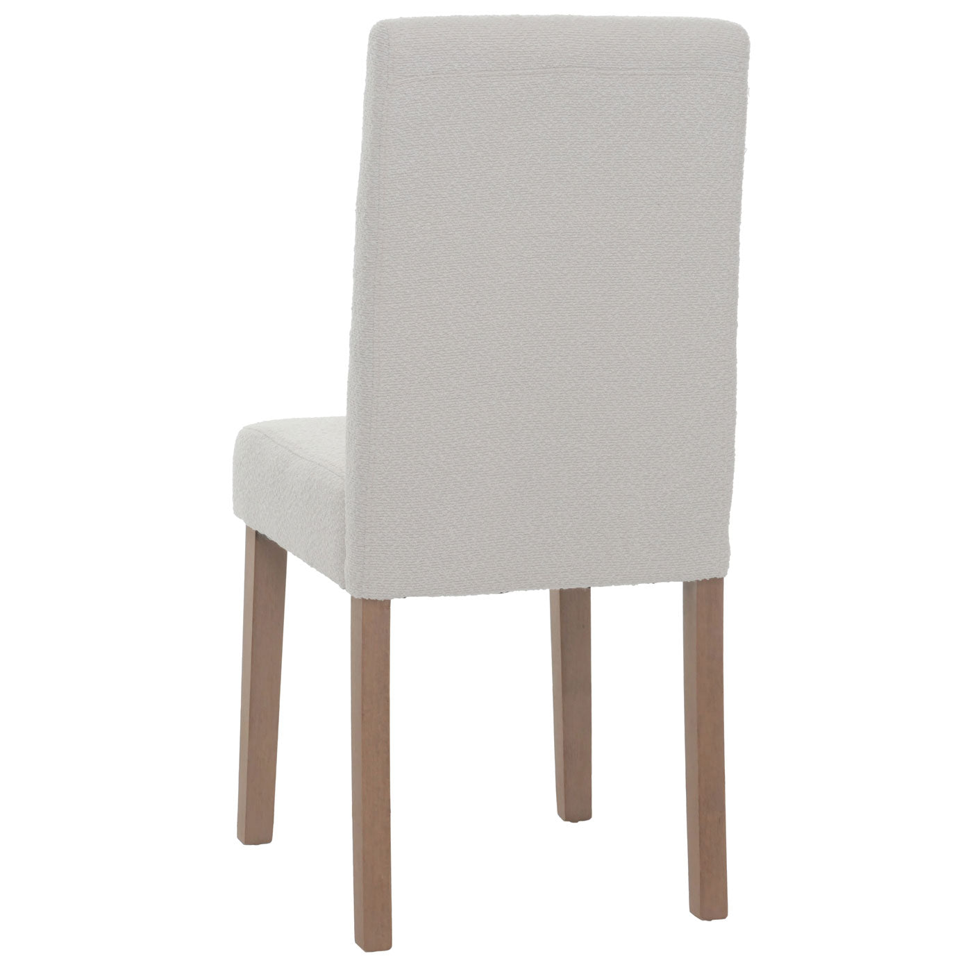 Cosmo Casa - Set van 2 Littau Eetkamerstoelen - Keukenstoelen met Hoge Rugleuning - Boucléhout Stof - Crème - Naturelkleurige Poten