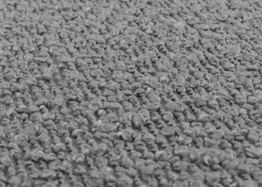 Cosmo Casa - Set van 2 Littau Eetkamerstoelen - Keukenstoelen met Hoge Rugleuning - Boucléhout Stof - Grijs - Naturelkleurige Poten