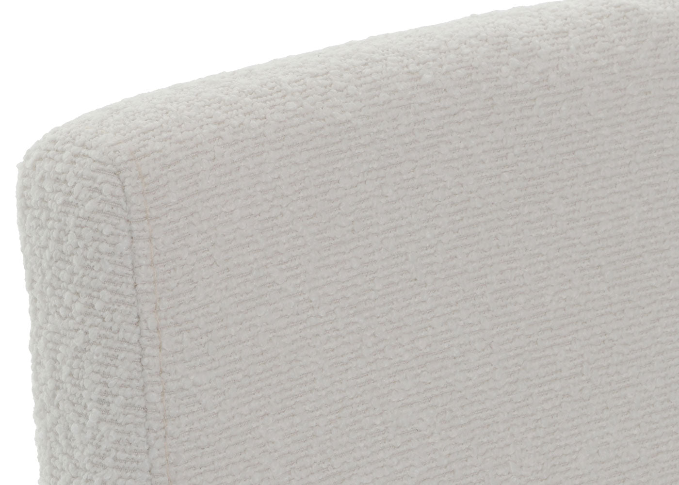 Cosmo Casa - Set van 4 Littau Eetkamerstoelen - Keukenstoelen met Hoge Rugleuning - Boucléhout Stof - Crème - Naturelkleurige Poten