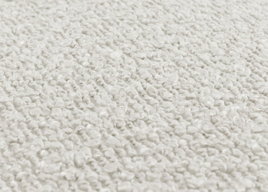 Cosmo Casa - Set van 4 Littau Eetkamerstoelen - Keukenstoelen met Hoge Rugleuning - Boucléhout Stof - Crème - Naturelkleurige Poten