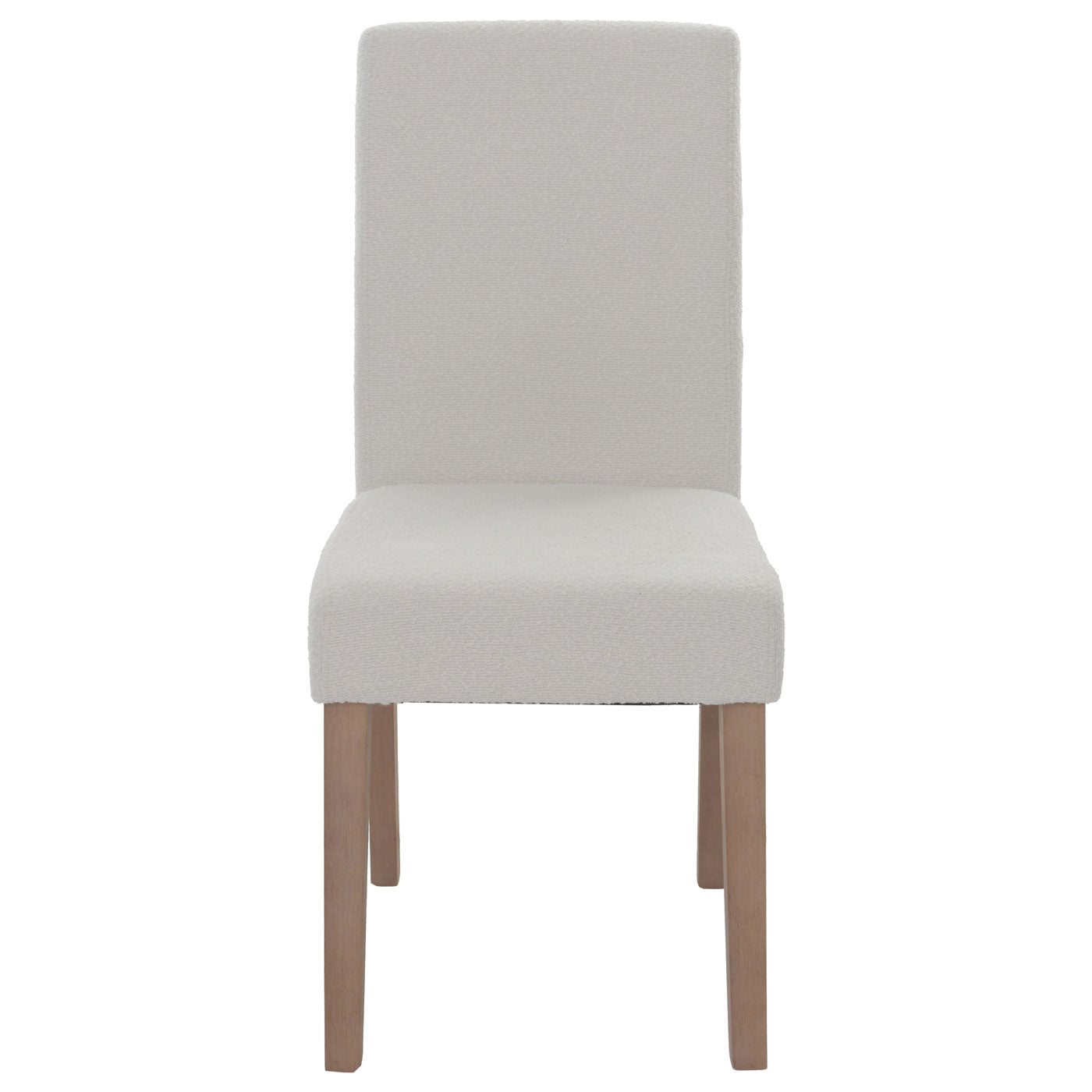 Cosmo Casa - Set van 4 Littau Eetkamerstoelen - Keukenstoelen met Hoge Rugleuning - Boucléhout Stof - Crème - Naturelkleurige Poten