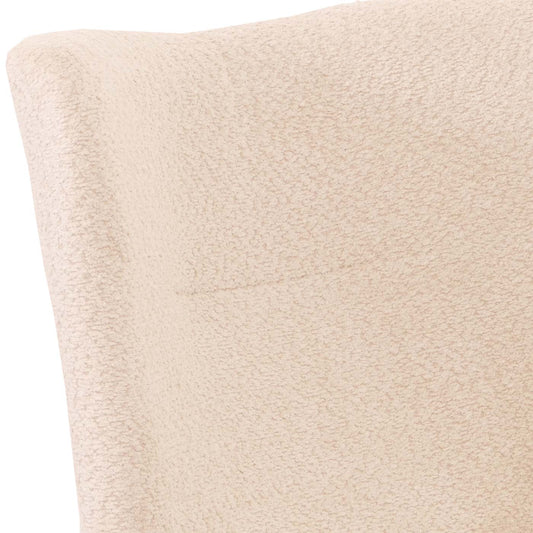 Cosmo Casa - Loungestoel - Cocktailstoel - Gestoffeerde Stoel - Relaxstoel - Draaibaar - Chenille Stof - Metaal - Crème-Beige