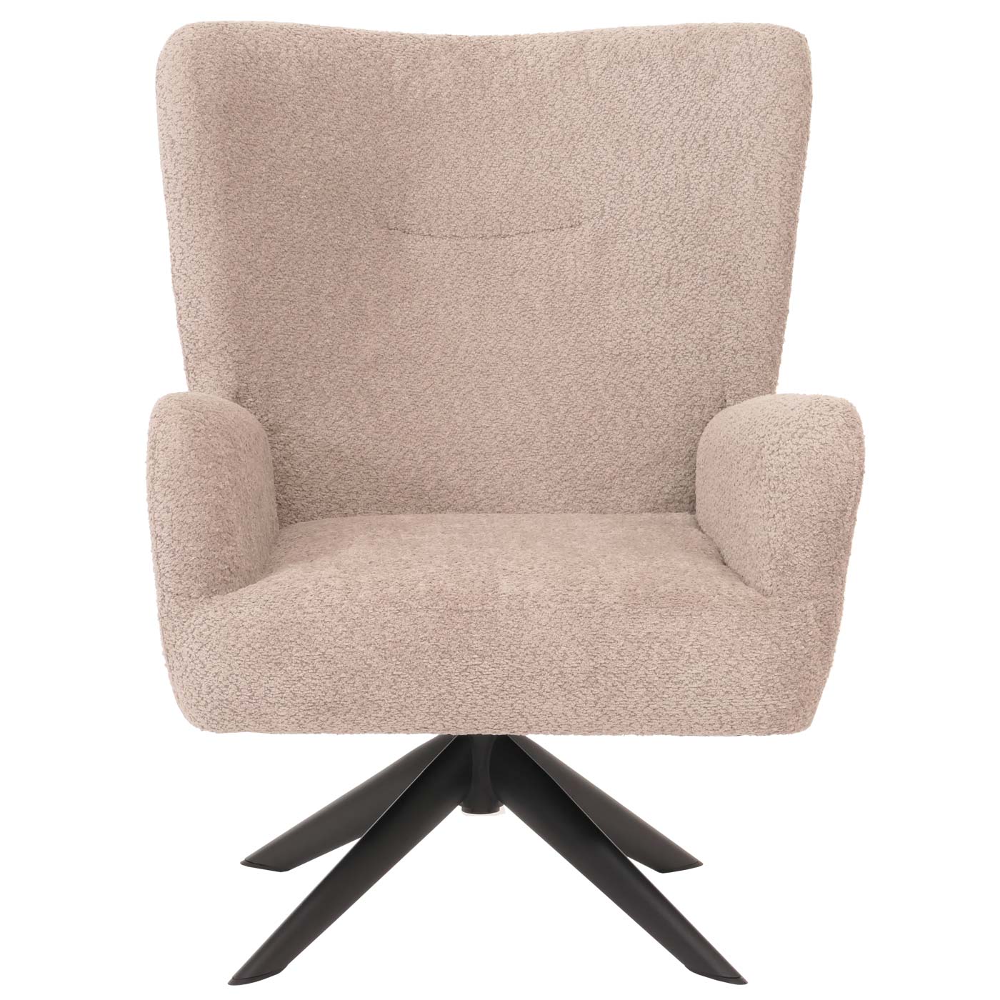 Cosmo Casa - Loungestoel - Cocktailstoel - Gestoffeerde Stoel - Relaxstoel - Draaibaar - Chenille Stof - Metaal - Taupe